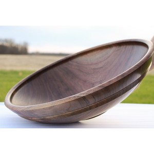 ชามไม้วอลนัทพรีเมียมสำหรับตกแต่ง ขายส่ง |   งานฝีมือสีน้ำตาลเข้ม - Product Image 1