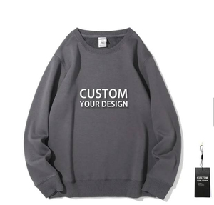เสื้อสเวตเชิ้ตผ้าฟลีซคุณภาพสูง คอกลม ยูนิเซ็กซ์ OEM สีพื้นเรียบ คอกลม แบบสวมหัว สั่งทำได้ สไตล์ลำลอง - Product Image 1