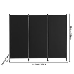 Divisorio Pieghevole a 3 Pannelli in Tessuto per Privacy, Separatore per Ufficio o Casa, per Camera da Letto, Sala da Pranzo o Soggiorno - Product Image 2
