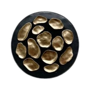 Modern Luxury Gold Metal <b>Leaf</b> Wall Mirror Decorative Sunburst Feather Iron Wall Hanging <b>Art</b> for Living Room Home Hotel - Product Image 2