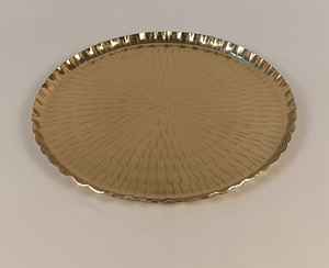 Bandeja Redonda Grande de Aluminio Fundido, Martillada, Decorativa, para Servir Café, Aperitivos y Bebidas, Plateada y Resistente - Product Image 3