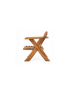 Fauteuil de salon moderne en teck massif avec coussin pour jardin extérieur, patio, hôtels et complexes hôteliers - Product Image 3