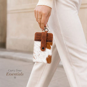 Pochette de luxe vintage en cuir véritable pour femme, style western, porte-cartes fin, fait main, organisateur de voyage avec fermeture éclair - Product Image 2