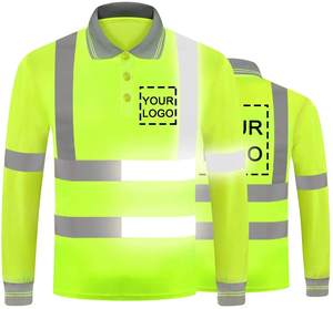 Sécurité réfléchissante haute visibilité pour polos de travail pour les travaux routiers, la construction et les environnements industriels avec une meilleure protection - Product Image 2