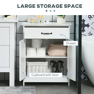 Mobile Bagno Salvaspazio in Rattan e MDF, Minimalista/Lusso, 2 Ante, Cassetto, Ripiano Regolabile, Bianco, per Casa/Hotel - Product Image 4