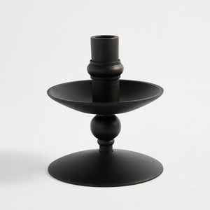 <b>Set</b> Of 3 Matte Black Metal Taper <b>Candle</b> Holders Nordic Style Chamberstick Design For Modern Home Decor High Quality Finish - Product Image 2