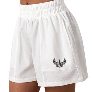 Shorts décontractés blancs pour femmes, taille élastique, légers, respirants, coupe décontractée, confortables pour tous les jours - Product Image 5