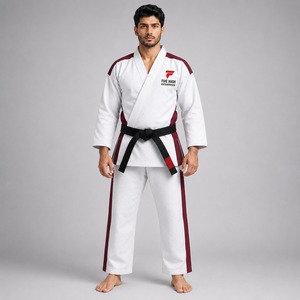 Uniforme de karaté moderne conçu avec un matériau respirant, des coutures solides, une coupe confortable et des performances durables. Uniformes de karaté. - Product Image 1