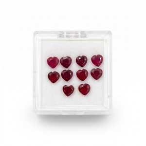 Pierre précieuse naturelle en rubis taille cœur facetté, rouge, pierre brute 20 carats ZUBEDA GEMS JEWELRY pour la fabrication de bijoux, fournitures de bijouterie en gros - Product Image 3