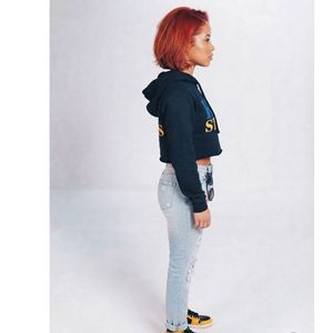 เสื้อฮู้ดครอป SGRho Hey Soror ลายตัวอักษรกรีกสำหรับผู้หญิง เสื้อฮู้ดแขนยาวลำลอง แฟชั่นสตรีทแวร์สำหรับชมรมนักศึกษา - Product Image 3
