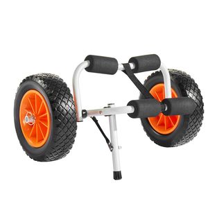 Carrello Pieghevole per Kayak con Capacità di Carico di 90 kg, Pneumatici in Gomma Piena da 10 Pollici, 1 Cinghia a Cricchetto per Paddle Board, Carrello Manuale - Product Image 6