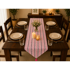 Premium Printed Linen <b>Table</b> <b>Runner</b> with Wave Pattern | Decorative <b>Dining</b> <b>Table</b> <b>Runner</b> for Home, Restaurant Hotel & Events - Product Image 2