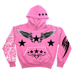 Sweat à capuche entièrement personnalisé avec impression sérigraphique et strass, design tendance, tissu 100% coton, qualité supérieure, sweat à capuche pour homme - Product Image 1