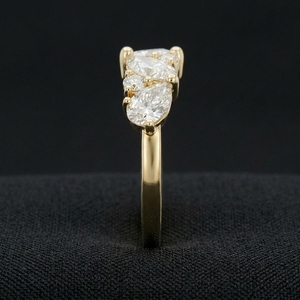 Élégante alliance de mariage en or 14 carats avec diamants, bague de fiançailles simple et polie, bijoux fins pour femmes et hommes - Product Image 2
