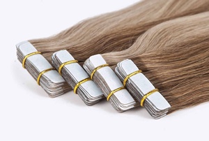 Extensions de cheveux adhésives Remy vierges, style lisse - Product Image 3