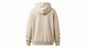 Sweat-shirt à capuche pour filles Dumela, couleur blanc cassé, 100% coton molletonné, coupe ample, poche avant, vêtement décontracté pour l'automne - Product Image 2