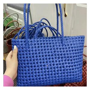 Nuevo Diseño Ecológico, Bolso de Playa Tejido a Mano de Lujo, Bolso de Plástico Tejido para Mujer - Caryln - Product Image 6