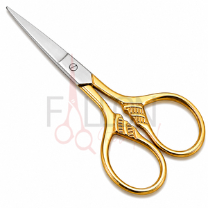 Tijeras de Bordado Profesionales de Acero Inoxidable, Tijeras de Costura Vintage con Punta Afilada para Recortar Cejas - Product Image 2