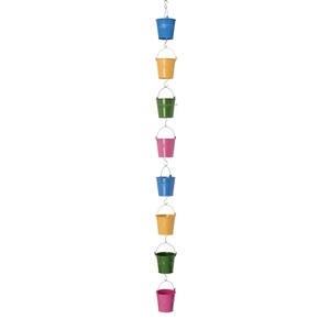 Cadena de lluvia elegante de metal con revestimiento multicolor que reduce el salpicadurillo de agua al direccionar el flujo de manera eficiente - Product Image 1