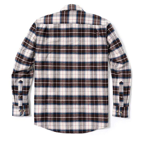 Chemise décontractée à carreaux en flanelle brossée 100 % coton à manches longues boutonnée pour homme, vente en gros OEM 2020 - Product Image 2
