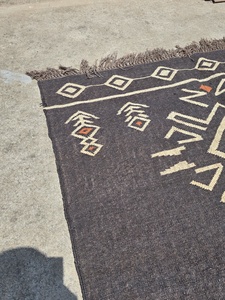 Handwoven Area Kilim <b>Rug</b> Bohemian Rustic Jute Outdoor Indoor <b>Rugs</b> Navajo Pattern VIntage Hallway Wool <b>Rugs</b> Decorative <b>Boho</b> <b>Rug</b> - Product Image 4