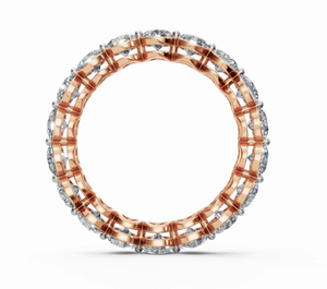 Pendentif Breloque en Diamant de Synthèse Taille Émeraude à Queue Bifurquée Or Jaune Rose 9k 14k 18k 0.631 37 Pierres Bijou de Luxe Cadeau de Mariage - Product Image 4