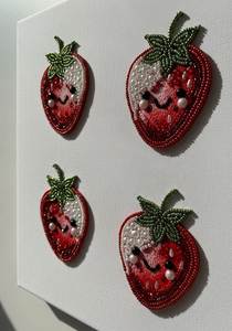 Broche brodée à la main avec des perles et un motif floral complexe pour femmes, broche brodée à la main de qualité supérieure, tendance - Product Image 6