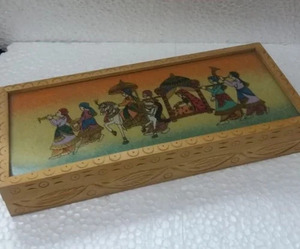 Handmade <b>Pine</b> Wood Jewelry <b>Box</b> Decorative Storage Case Gift <b>Box</b> for Wedding Favors Birthday Welcome Set - Product Image 1