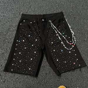 Shorts de Mezclilla para Hombre al por Mayor, Shorts de Diseñador con Pedrería, Estilo Urbano - Product Image 5