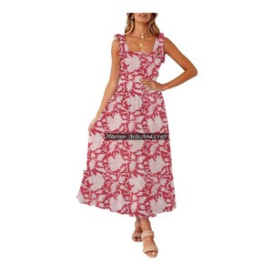 Vestido de Tirantes Finos de Algodón, Diseño Boho, Estampado en Bloque, Fabricación de Alta Calidad de la India, Hermoso Algodón Estampado a Mano - Product Image 2
