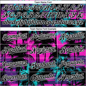Camiseta de Béisbol Unisex Personalizada con Estampado de Palmeras Tropicales, Sublimada, con Botones al Frente, Manga Corta, Ropa Deportiva de Verano para Equipos, Talla Adulto - Product Image 3