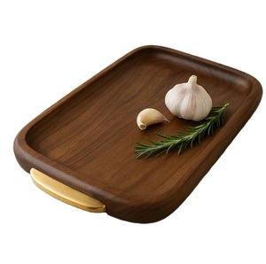 Bandeja Rectangular de Bambú para Servir con Asas Integradas, Estilo Nórdico Pulido, Plato para Comida, Vajilla Hecha a Mano - Product Image 3