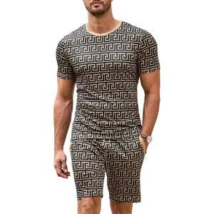 2025 <b>Men's</b> Loungewear Set <b>Short</b> Sleeve T-Shirts and <b>Shorts</b> Matching Sleepwear - Product Image 2