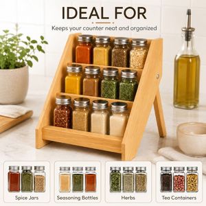 Wooden 3-Tier <b>Storage</b> Rack Organizer for Bathroom Countertop with Divided <b>Shelves</b> Minimalist Design Durable Handcrafted - Product Image 6