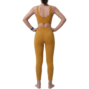Women Sports Bra Leggings <b>Set</b> <b>Two</b> <b>Piece</b> Activewear Workout Fitness Yoga Running Gym Training Apparel - Product Image 2