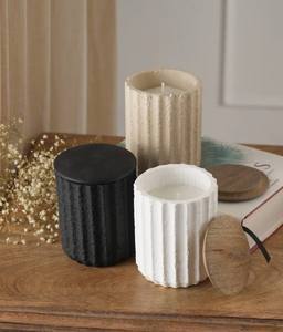 Pot à bougie rond en céramique fait main avec couvercle, récipient décoratif pour bougies, pour la décoration intérieure, l'aromathérapie, Noël, faible MOQ - Product Image 5