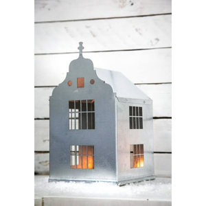Portavelas decorativo de metal negro con forma de casa, moderno y minimalista, para decoración del hogar en interiores y exteriores. - Product Image 5