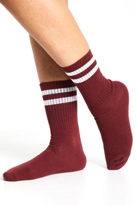 Custom Embriordery Logo Knitted Stripes athletic <b>socks</b> Winter Season & Sportswear Warm Lightweight Crew Cotton <b>Socks</b> - Product Image 6