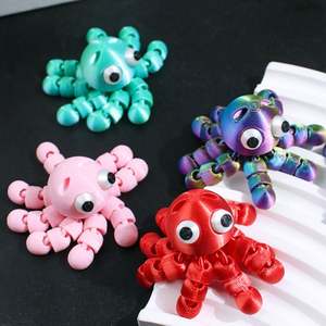 Llavero Colgante de Pulpo de Plástico Impreso en 3D de Venta Caliente Transfronterizo con Articulaciones Móviles, Adorno Todo en Uno para Venta al por Mayor - Product Image 6