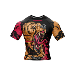 เสื้อรัดกล้ามเนื้อแขนยาวสำหรับผู้ชาย ลายซูเปอร์ฮีโร่ สีดำเหลือง แห้งเร็ว สำหรับกีฬาผสมผสาน - Product Image 6