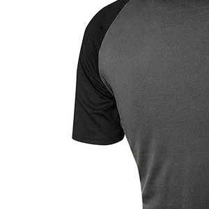 Raglan Shorts Sleeve T-Shirts for Men OEM Custom Short Sleeve Chest Pocket O-Neck Button Cotton Bamboo Plus Size Custom Logo - Product Image 4