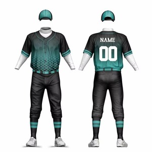 OEM Service High Quality 100% Polyester Spandex Men's <b>Baseball</b> Uniform <b>Set</b> Custom Logo Sportswear Breathable Anti-Bacterial <b>Sets</b> - Product Image 1