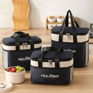Set di 3 Contenitori Termici per Pranzo Neri, Design Portatile Impermeabile con Ampia Capacità e Rivestimento in PEVA per Lavoratori d'Ufficio - Product Image 1