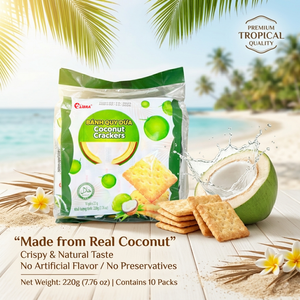 Sampling Services| Crispy & Natural Taste Coconut Crackers 220g From Vietnam Factory Directly - Product Image 1