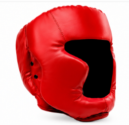 HAWK SPORTS INDUSTRIES Protector de Cabeza de Boxeo Rojo de PU, Máscara Protectora Facial para Sparring, MMA, Muay Thai, Taekwondo, Unisex, Juvenil, Principiantes - Product Image 5