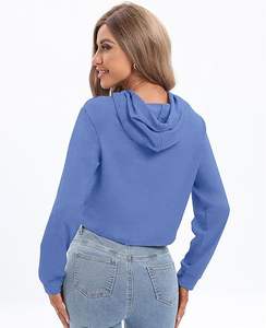 Sudadera con Capucha Corta a la Moda para Mujer, Suave, Informal, Estilo Urbano - Product Image 2