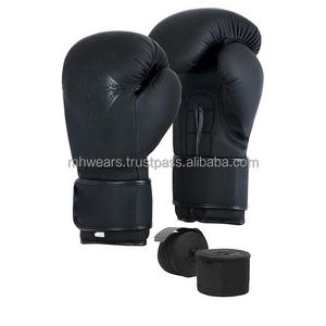 Gants de boxe en cuir rouge MH pour l'entraînement et le sparring, fermeture velcro au poignet, adultes de 14 ans et plus - Product Image 4