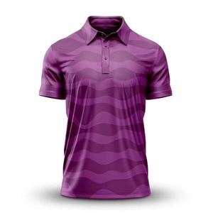 Chemises de golf pour hommes en coton 100% respirant à manches courtes, tricotées, personnalisables avec logo brodé, vente en gros - Product Image 5