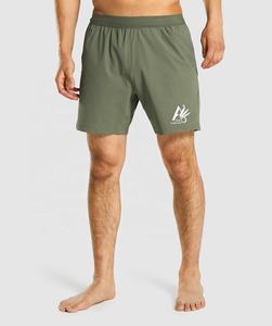 Gran oferta de pantalones cortos deportivos para hombre, pantalones cortos de entrenamiento de gimnasio de secado rápido con bolsillo, patrón sólido teñido liso, estilo informal ecológico - Product Image 4