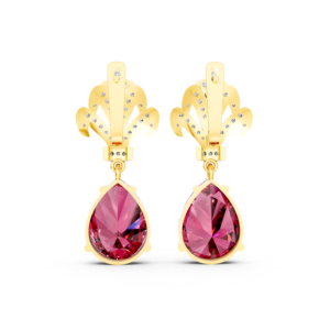 Pendientes de Oro Sólido de 14K, 9K, 10K y 18K con Gemas de Laboratorio, Certificados por IGI, Fabricante de Joyería Fina Ética, Venta al por Mayor, RJC OEM ODM EA502271 - Product Image 4